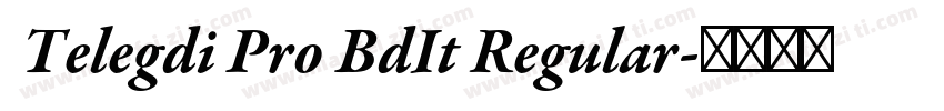  Telegdi Pro BdIt Regular字体转换